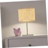 WOONEKY Hand Woven Rattan Lamp Shade Natural Rattan Cover for