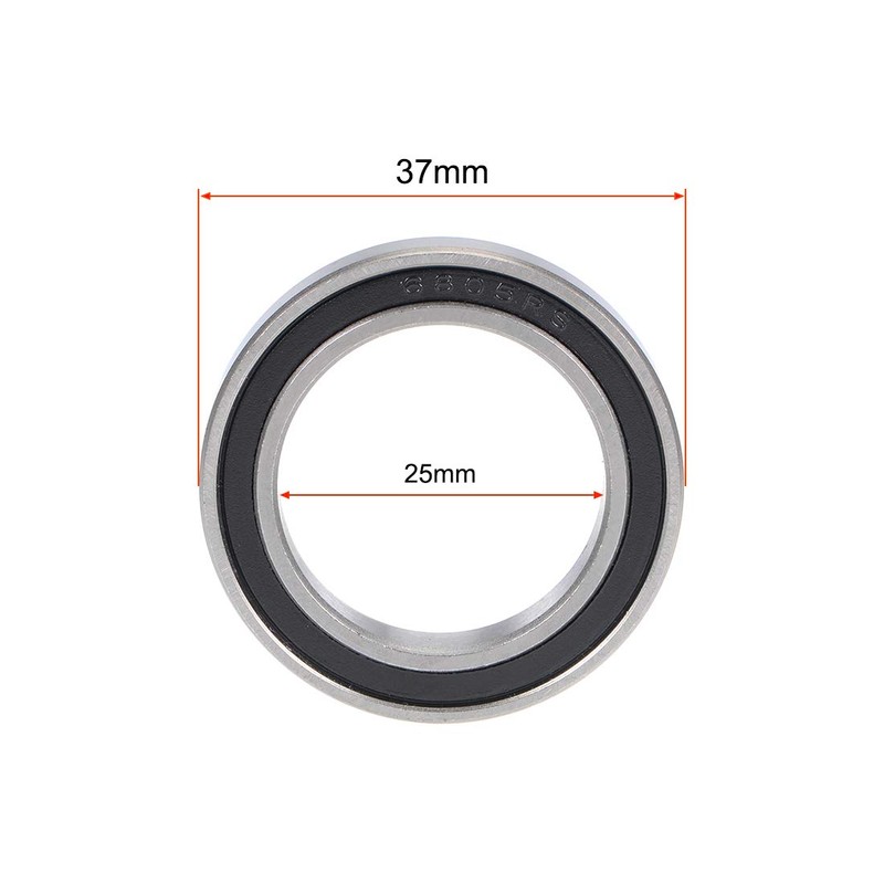 sourcing map 6805-2RS Deep Groove Ball Bearings 25mm x 37mm