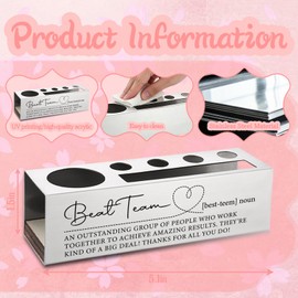 WINOESHE Stainless Steel Pencil Holder with BeatTeam Noun Definition & Thanks Message, Appreciation Gift for Team Member, Outstanding Group Desk Organizer for Nurse Employee HUE20