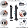 MUMIK Caulk Gun and Caulk Scraper Kit, 10:1 Thrust Ratio,