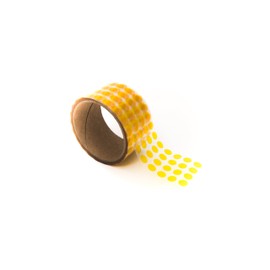 Bertech Polyimide Masking Discs, 1/2 Inch Diameter, Amber, Made from High Temperature Polyimide Film with Silicon Adhesive (2,000 Per Roll), RoHS Compliant