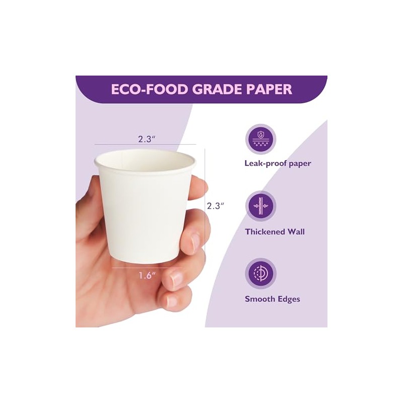 3 oz Disposable Paper Cups, Mouthwash Cups, Small Coffee Cups