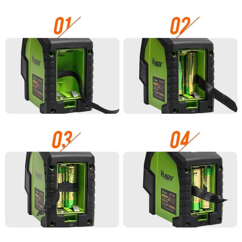 Laser Level with 2 Plumb Dots - Huepar Professional Green