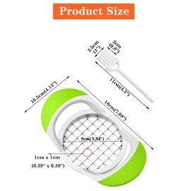 French Fry Cutter, Multi-purpose Stainless Steel Carrot Vegetable Potato Slicer Apply to Restaurant Home Kitchen, Potato Cutting Device (White&Green)