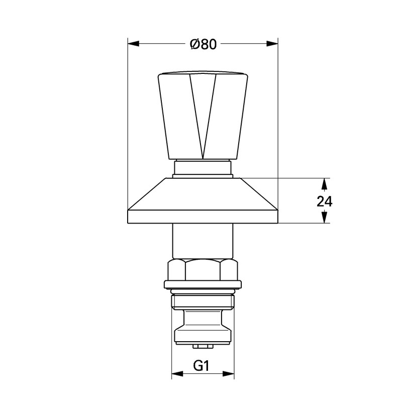 Grohe 11514000 Upper Part for Flush-Mounted Valve DN 20 3
