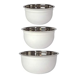 Now Designs Matte White 3 Piece Mixing Bowl Set