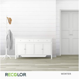 RECOLOR Recycled Interior Matte Finish Latex Paint for Walls and Furniture, 1 Quart, Chalk - Winter