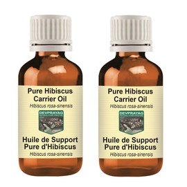 Devprayag Pure Hibiscus Carrier (Infused) Oil (Hibiscus rosa-sinensis) Natural Therapeutic Grade (Pack of Two) 100mlx2 (6.76 oz)