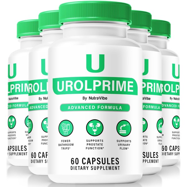 NutraVibe (5 Pack) UrolPrime Pills, Official Urol Prime Capsules to