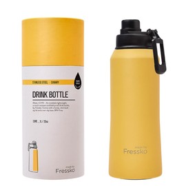 Fressko Insulated Stainless Steel Bottle CORE 1L Sip Lid, Canary