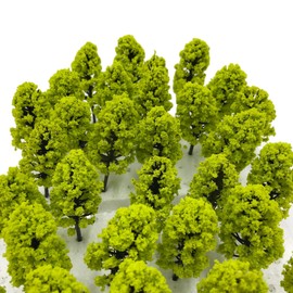 [DauStage] Cedar Tree, Forest, Cedar Model, Choose Color, Size N Gauge, Diorama, Railway, Architecture, Tree, Landscape, Model Tree, Miniature (3.3 inches (8.5 cm), Yellow-green)