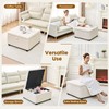2BYF Storage Ottoman 30 Inch Large Hidden Storage Ottoman Foot