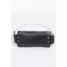 VERVE Leather Dip Belt – Heavy Duty Weight Belt for Pull-Ups, Dips & Chin-Ups – 150KG Max Load, Quick Release Carabiners, Reinforced Chain & Back Support