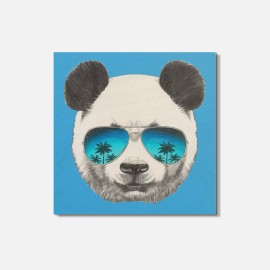 Unbranded Panda Sunglasses Animal 4'' X 4'' Square Wooden Coaster