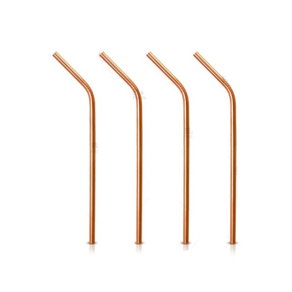 Copper Plated Cocktail Straws (4 Pack)