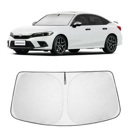 for Honda Civic Windshield Sun Shade - Foldable Windshield Cover Sun Shade Civic 2021 2022 2023 2024 2025 Accessories Protect Car from Sun Rays Overlapping UV Reflective Window Sunshade