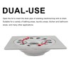 Aracombie 2PCS Square Shower Drain, 4 Inch SUS 304 Stainless