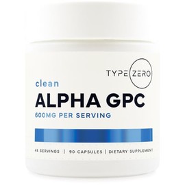 Suplemento de colina Alpha GPC Ultra Clean (600 mg  90 cápsulas) sin soja, nootrópicos sin OMG Alpha GPC 600 mg  300 mg suplementos de memoria...     