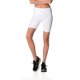 Dykmod Womens Cotton 1/2 Leggings Shorts Over Knee Sport Active mf7 White 18