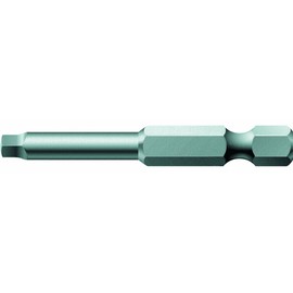 WERA Square 060150 Square Socket Screw Bit, Driver Bit, Insertion 0.25 inches (6.35 mm), Blade Size SQ00, Total Length 2.0 inches (50 mm)