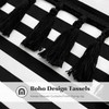 Seasonwood 84 Inch Shower Curtain Black Shower Curtains White Striped