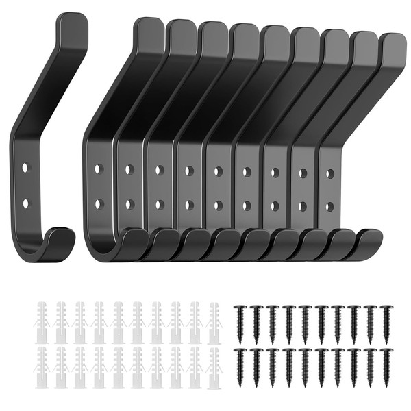 10PCS Mounted Coat Hooks, Wall Mounted Home Bedroom Closet Door