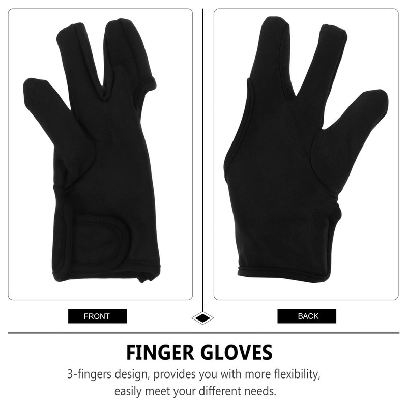 Lurrose Handschuhe, hitzebeständig, hitzebeständig, Salon-Isolation, 3 Finger Handschuhe, Schwarz