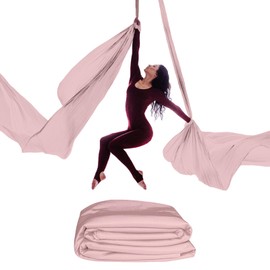 PRIORMAN Aerial Silk (15/25 Yards), Premium Aerial Yoga Silks Fabric Perfect for Indoor/Outdoor Aerial Performances and Training (Only Fabric) (Light Gold, 15 Yards)