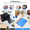 Uquelic Document Folder A4 for Filing, Transparent Vinyl Pockets, Ring