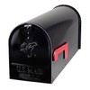 Gibraltar Mailboxes Elite Galvanized Steel Post Mounted Black Mailbox 10-1/2 in. H x 8-1/2 in. W x 22-1/4 in. L