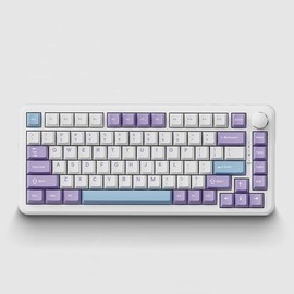 Odpaltoy×Ajazz AK820 MAX Mechanical Gaming Magnetic Switch Keyboard with Knob,Wired Rapid Trigger Gaming Keyboard,81 Keys RGB PBT Keycap Hot Swappable with Gasket (Haiyanese Purple·Wired)