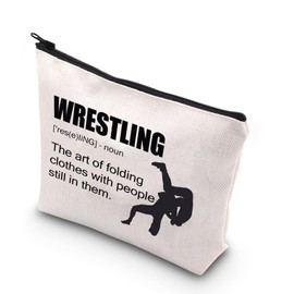 PLITI Wrestling Makeup Bag Wrestler Gift Wrestling Coach Gift Wrestling Lover Travel Bag Wrestling Definition Gift Wrestling Definu, Wrestling Definu