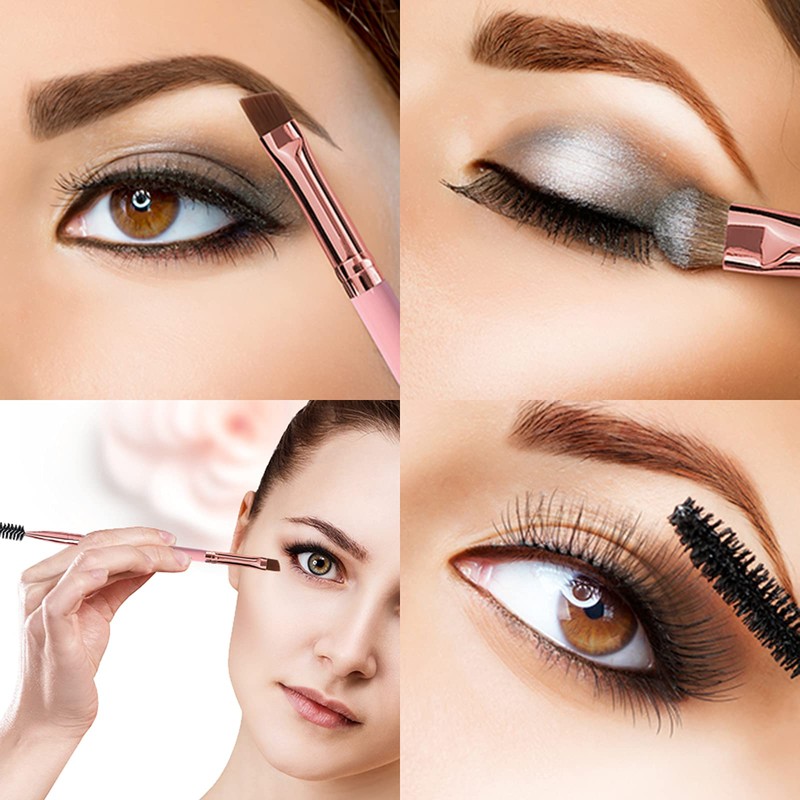 Duo Eyebrow Brush, Spoolie Brush and Angled Brow Brush Eyelash