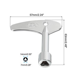 PATIKIL Triangle Spanner Keys, 6 Pack Zinc Alloy Elevator Lift Lock Keys Triangle Cabinet Spanner Key for Gas Electric Elevator Lift Door Lock, Silver