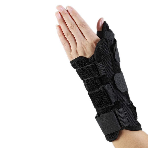 TODDOBRA HKJD Thumb Wrist Support Spica Splint,De Quervain's Tenosynovitis & Carpal Tunnel/Spica Splint Relieves Wrist Pain, Arthritis, Sprains & Fracture Forearm Support Cast (M for Right Hand)