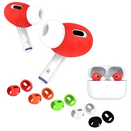A-Focus [ Fit in Case ] Compatible with AirPods Pro 2nd Ear Tips, 5 Pairs Replacement Anti-Slip Add Grip Protective Covers Skin Eartips Accessories Comfortable with AirPods Pro 2nd Generation 5 Color