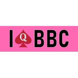 I Love BBC Sticker Fun QOS I Heart Big Black Queen of Spades