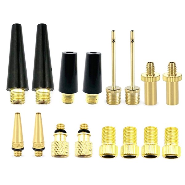 ZOKJSW 16 Premium Bicycle Valve Set, Bicycle Valve Adapter, All