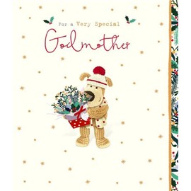 Boofle Christmas Card for Godmother - Cute Design