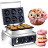 AEYDJXMER 110V Us Plug Commercial Waffle Donut Machine 6 Holes
