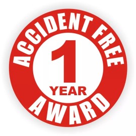 Unbranded/Generic 3pcs Accident Free 1 Year Hard Hat Decals Helmet Stickers Safety Award