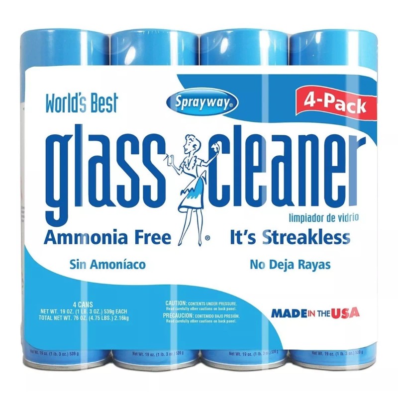 Sprayway Limpiador De Vidrios Sprayway (4pz De 539g) 3pack