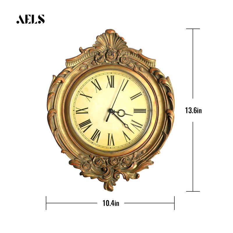 AELS Vintage Wall Clock, European Style Decorative Retro Wall Clock,