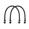 alwaiiz Pack of 2 Press Stud Bag Handles, Leather, Replacement
