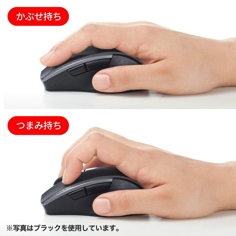 Sanwa Supply MA-BTBL167R Bluetooth Mouse, Silent, Blue LED, 5 Buttons