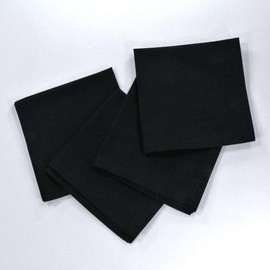 Dinner Napkins 100% Cotton Fall Dinner Napkins Size 12X12 Inches Solid Black Color Cloth Napkins Thanks Giving Cloth Napkins Durable Hotel Quality Christmas Dinner Napkins (Set of 12)