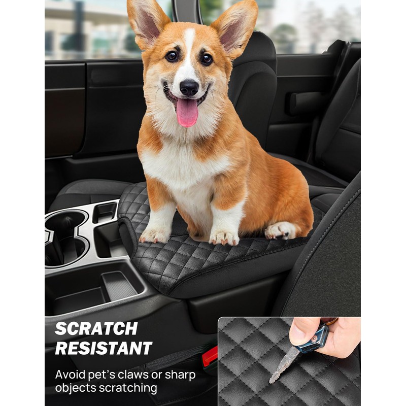 JOYTUTUS Center Console Cover Compatible with 2019-2025 2026 Silverado Sierra