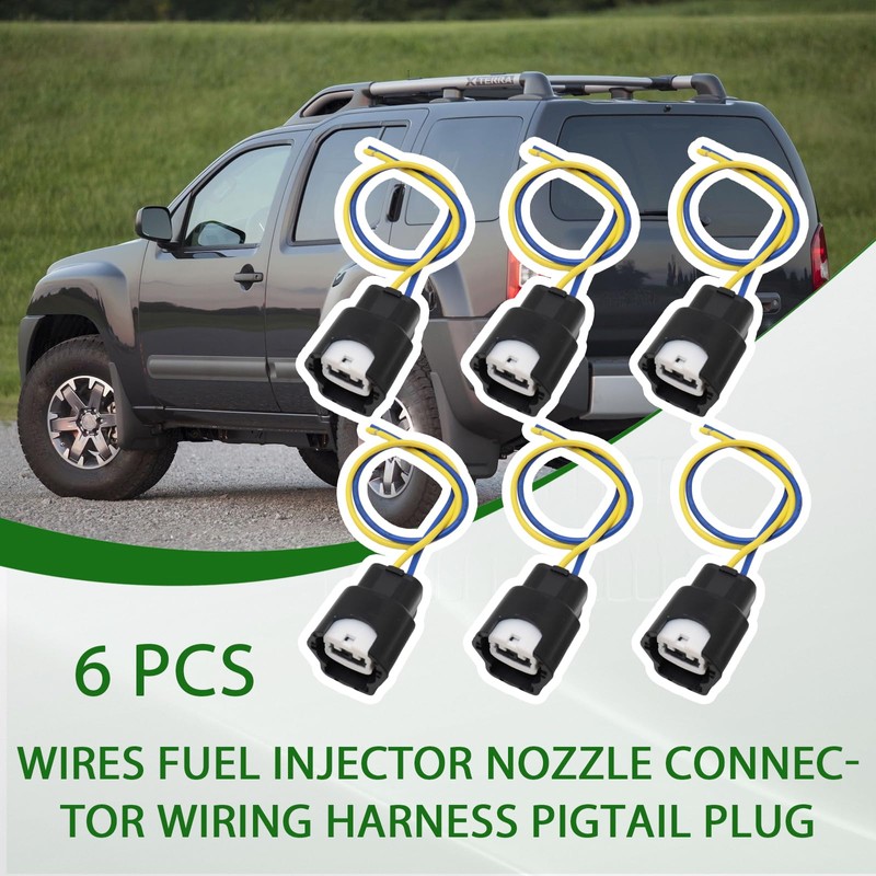 6 Pcs Wires Fuel Injector Nozzle Connector Wiring Harness Pigtail