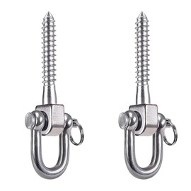 Molyorch 2 Stück Schaukelhaken für Holzbalken, Hängende Schraube Hängematte Schaukel Aufhänger, für Holzbalken, Deckenhaken Schaukel Boxsack für Hängematten Yoga Boxsäcke Porch Swing Sets