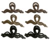 LilaLemon 6 Pack Hair Claw Clips Women & Girls，Beige &